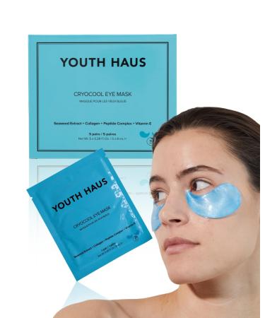 Skin Gym Youth Haus Eye Mask Skincare - Soothing Anti Aging Depuffing and Anti Wrinkle Eye - Care Under Eye Patches for Puffy Eyes Fatigue and Stress Relief Blue 1.4 Ounce (Pack of 1)