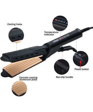 2'' Fluffy Hairstyle Hair Crimper Iron for Perfect Curls - Corrugation Hair Iron for Stylish Look - Buy Online on GoSupps.com