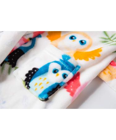 XINNE Boys Girls Soft Bathrobe - Cute Owl Pattern Flannel Hoodie Sleepwear for Toddlers & Babies - Cozy Pajamas for Kids - Buy Online on GoSupps.com
