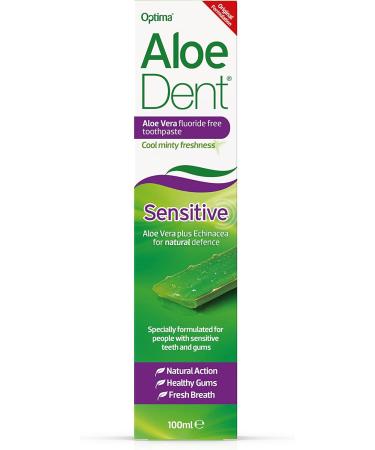 Aloe Dent Sensitive Aloe Vera Toothpaste - Fluoride Free, Vegan, Cruelty Free, 100ml (Pack of 1) - Buy Online on GoSupps.com