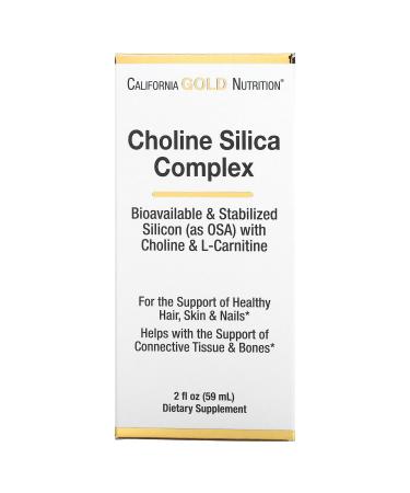 California Gold Nutrition Choline Silica Complex, 2 fl oz (59 ml)
