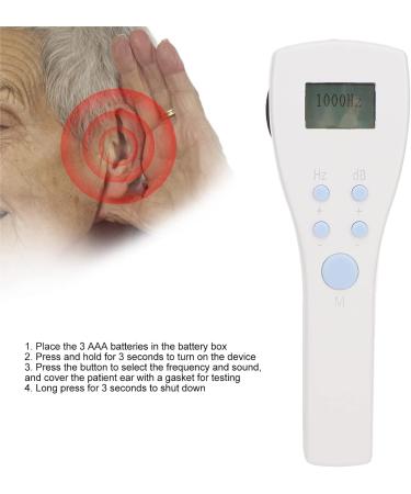 Portable Audiometer - Handheld Air Conduction Decibel Meter with LCD Screen for Hearing Tests in Older Children - Buy Online on GoSupps.com