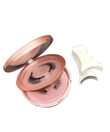 Soft Magnetic Eyelash 1 Set Magnetic False Eyelashes with Lash Applicator Tool Natural Look Wispy Curly Fluffy Fake Lashes Women Makeup Tools Kit C