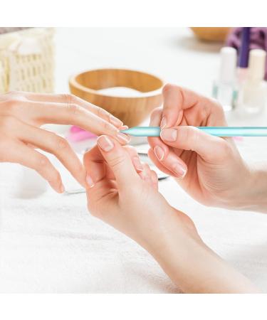 Glass Cuticle Pusher Set - Double Sided File & Stick for Precision Cuticle Remover | Manicure Nail Care Tools for Women, Girls, Nail Salons - Buy Online on GoSupps.com