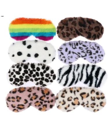 ANIPOL Plush Sleeping Eye Cover Rabbit Hair Sleep Night Dream Mask | Colorful Leopard Eyepatches for Women | Warm Eye Covers for Sleeping - Buy Online on GoSupps.com