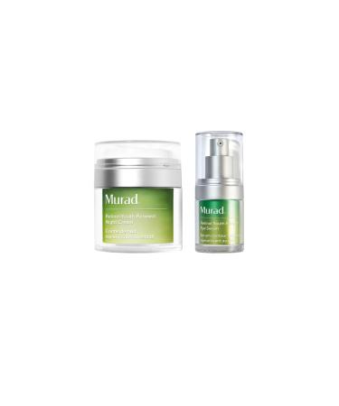 Murad Retinol Youth Renewal Combo - Night Cream and Eye Serum for Targeting Droopy Lids Undereye Puffiness Dark Circles Crepey Sagging Skin and Deep Wrinkles Set of 2