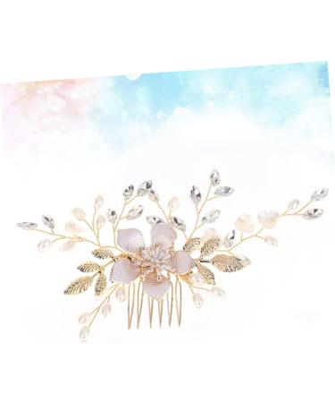 DOITOOL 1 Pc Rhinestone Hair Comb Rhinestone Barrettes Pearl Hair Pin Pearl Hair Clip Crystal Headpiece Rhinestone Hair Clip Rhinestone Headpiece Combs Korean Accessories Bride - Buy Online on GoSupps.com