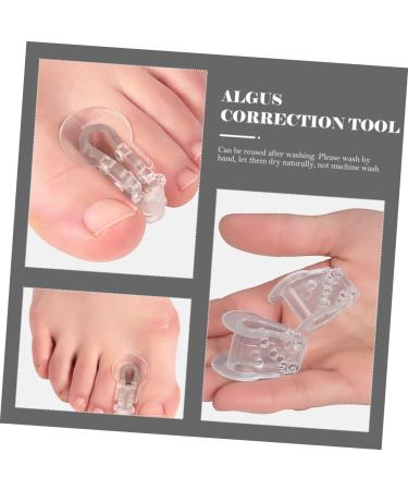 Clear Silicone Toe Separators for Men - 4 Pairs Hammer Spacer Valgus Adjuster Tool for Foot Splitters - Buy Online on GoSupps.com
