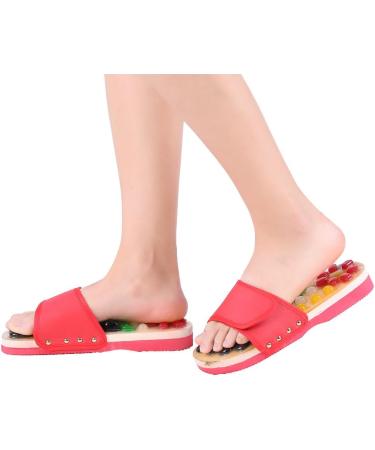 Verdant Touch Foot Massager Shoes - Red Health Care Massage Slippers for Improved Blood Circulation | Size 37 - Buy Online on GoSupps.com