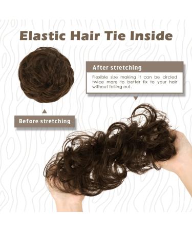BARSDAR 100% Real Hair Part Hair Tie - 32g Messy Bun Extensions for Women & Girls - Large Full Updos in Brown - 1 PC - Buy Online on GoSupps.com