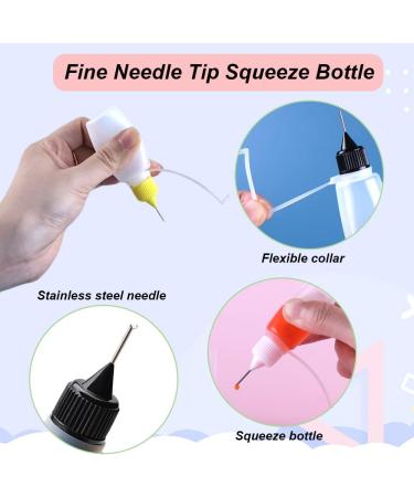 30pcs 30ml Precision Tip Applicator Bottle Set | Translucent Glue Bottles with Multicolor Lid | 6 Mini Funnels & Squeeze Bottles for DIY Crafting - Buy Online on GoSupps.com