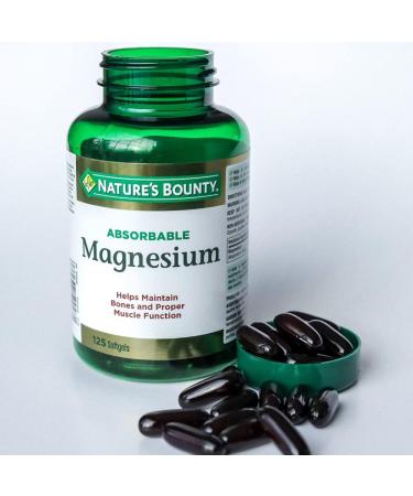 Nature's Bounty Magnesium 125 Liquid Softgels - Enhanced Absorption - Capsules - Buy Online on GoSupps.com