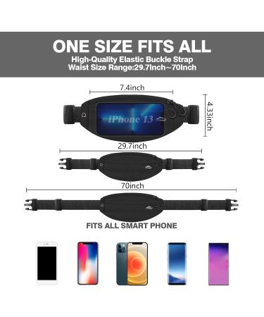 Reflective Running Belt with Phone Holder - Black | UPTARD Running Fanny Pack for Men and Women - Buy Online on GoSupps.com