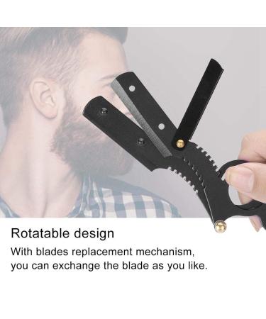 Classic Retro Sonew Razor for Men - Wooden Handle Beard Styling Set | Multifunctional Black Razor - Buy Online on GoSupps.com