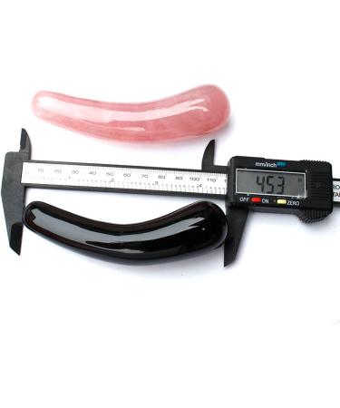 Buy 1 Piece Natural Rose Quartz & Black Obsidian Crystal Massage Stick - International Shipping Available - Buy Online on GoSupps.com