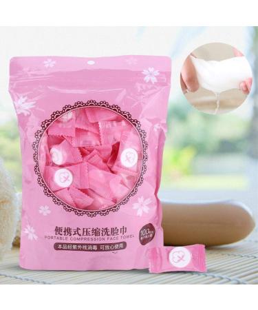 Compressed Towel Washcloth Mini Coin Washing Tissue Magic Facial Cleaner Disposable Capsules Cloth Non-woven Fabrics Portable for Home & Outdoor Activities (100pcs) - Buy Online on GoSupps.com