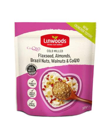 Linwoods Milled Flaxseed Almonds Brazil Nuts Walnuts and Co-q10 360g