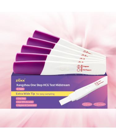 Buy Zioxx One Step hCG Pregnancy Test Early Detection Pregnancy Kit (Value Pack of 5) - Accurate Results Fast Shipping Worldwide - Buy Online on GoSupps.com