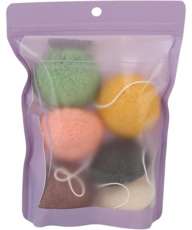6 Pieces Konjac Facial Sponge Natural Biodegradable Konjac Facial Sponge Konjac Sponge Set for Deep Pore Cleansing and Exfoliation Facial Sponges for All Skin Types - Buy Online on GoSupps.com