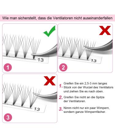 6D-D-0.10-9 Short Stem Eyelash Extensions | Volume Lash Fan - 12 Pieces (0.10 D Curl) | International Shipping - Buy Online on GoSupps.com