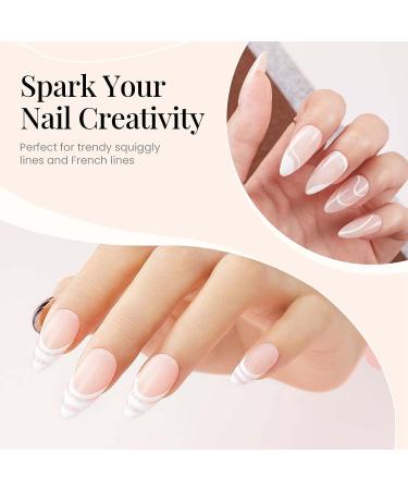 Beetles White Gel Nail Liner - 7ml Swirl Art Paint for French Manicure DIY - Buy Online on GoSupps.com