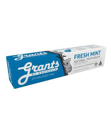 Grants of Australia - Natural Toothpaste Fresh Mint with Tea Tee Tree Oil - 3.85 OZ.By grants of Australia Fresh Mint with Tea Tee Tree Oil 3.85 oz. - Buy Online on GoSupps.com