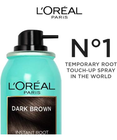 L'Or al Magic Retouch Instant Root Concealer Spray Ideal for Touching Up Grey Root Regrowth 75 ml Colour: Dark Brown (Pack of 2) DARK BROWN 75 ml (Pack of 2) - Buy Online on GoSupps.com