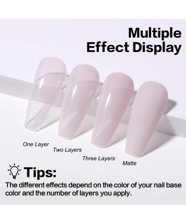 AIMEILI 5-In-1 Sheer Color Rubber Base Gel Nail Polish - (430) 10ml | UV/LED Soak Off Elastic Strengthener & Rhinestone Glue Gel - Buy Online on GoSupps.com