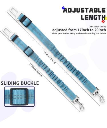 Adjustable Dog Seat Belts for Cars UK Car Harness Restraint Safety Belt Attachment for Puppy Small Medium Heavy Duty Dogs Pet Supplies Travel Accessories Durable Nylon 2 Pack (Blue) - Buy Online on GoSupps.com