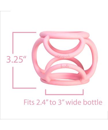 OgoBolli Grippi Baby Bottle Holder and Sensory Teether Toy - Pink - Buy Online on GoSupps.com
