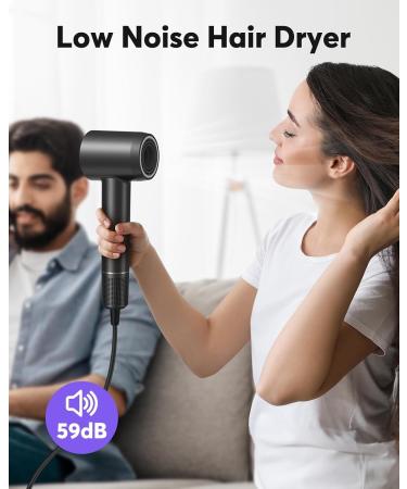 Bopcal Ionic Hair Dryer - 1500W High-Speed Blow Dryer for All Hair Types Lightweight Quiet & Fast Drying with 200 Million Negative Ions - Concentrator Included - Buy Online on GoSupps.com