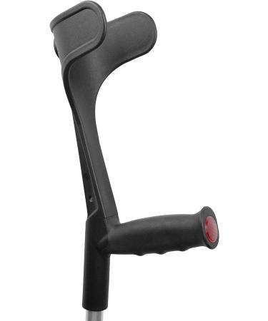 Pepe Adult Forearm Crutches x2 - Adjustable Aluminum Arm Crutches for Walking - Open Cuff Design - Black - Made in Europe - Buy Online on GoSupps.com