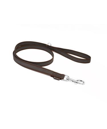 Mystique Rubberized leash 20mm with hand loop standard carabiner brown 1m 1m brown