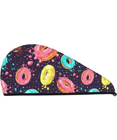 Donuts1 Microfiber Hair Towel Wrap - Soft Super Absorbent Coral Velvet for Long Curly & Thick Hair | Quick Dry Solution for Women - Buy Online on GoSupps.com
