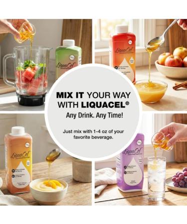 LiquaCel Concentrated Liquid Protein Grape Flavor Ready-to-Drink 16g Hydrolyzed Collagen Protein and 2.5g Arginine Per 1oz Serving Sugar & Gluten Free 32 fl oz Bottle - Buy Online on GoSupps.com