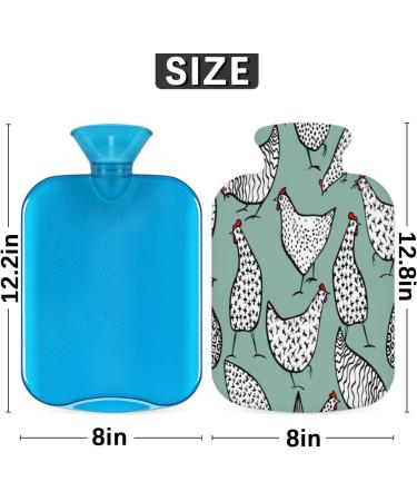 Heat Bottle for Chickens | Fluffy Cover | 2L Hot Water Bottle for Cozy Nights | Pain Relief for Back Neck & Shoulders - Buy Online on GoSupps.com