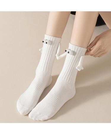 Couple Holding Hands Magnetic Suction 3D Doll Socks - Funny Unisex Couple Socks (2pcs Black) - Buy Online on GoSupps.com