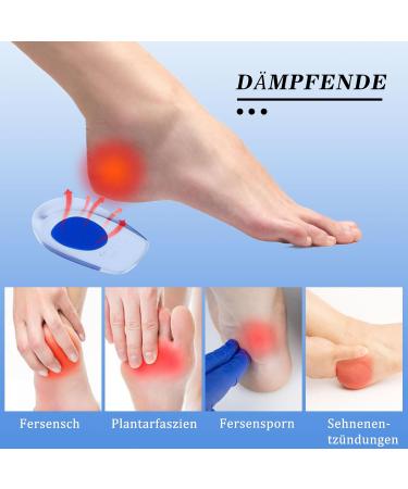 Heel Spur Inserts - 5 Pairs Soft Gel Heel Pillows for Men & Women | Orthopedic Cushions for Heel & Achilles Tendon Protection - Buy Online on GoSupps.com