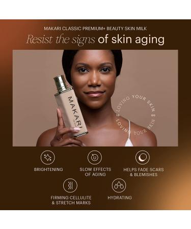 Buy Makari Premium+ Body Brightening Beauty Milk - 4.57 fl oz | Anti-Aging Lotion for Smooth, Radiant Skin | Diminish Dark Marks & Discolorations - Buy Online on GoSupps.com