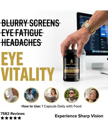 Conquest Nutrition Eye Vitality Vision & Eye Support, Enhance Eye Health, Bilberry, Lutein, Zeaxanthin. 60 Veggie Caps - Buy Online on GoSupps.com