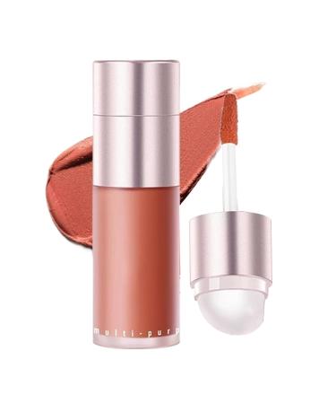 Cream Blush | Liquid Stick Lip And Cheek Eyeshadow | Cosmetic Double Nozzle Long Lasting For Women Girls | Travel School Birthday Party Holiday Christmas Wedding