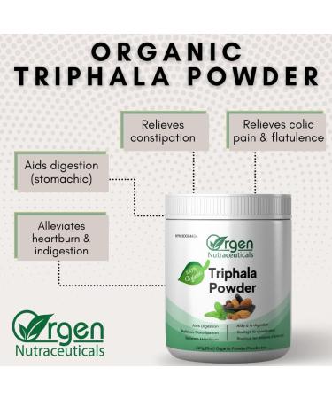 Organic Triphala Powder 227g Digestive Aid Relieves Constipation Heartburn and Indigestion - Buy Online on GoSupps.com