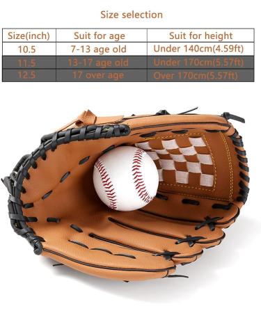 Premium PU Leather Baseball & Softball Gloves - 12.5 Training & Competition Gear for All Ages - Buy Online on GoSupps.com