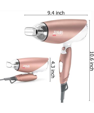 Foldable Travel Hair Dryer - Dual Voltage Lightweight Ionic Blow Dryer (Gold) for International Use - Buy Online on GoSupps.com