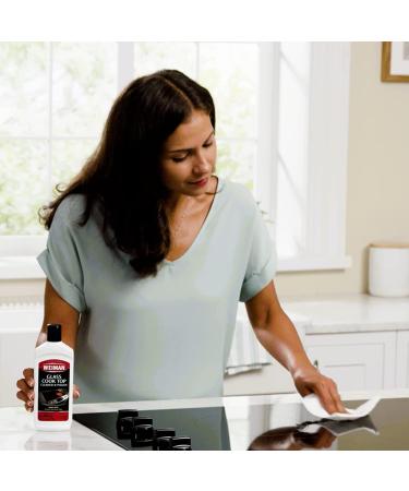 Weiman Cooktop Cleaner Kit - Glass Stove Top Polish 10 oz with Scrubbing Pad & Razor Scraper - Buy Online on GoSupps.com