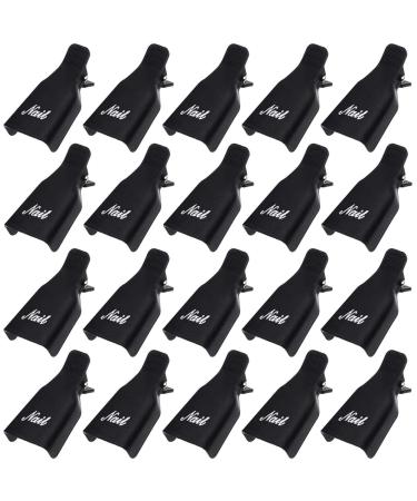 Akstore 10 PCS Nail Polish Remover Clips - Soak Off Gel & Acrylic Nail Art Caps (Black) - Buy Online on GoSupps.com