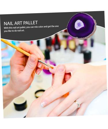  Didiseaon Didiseaon 1 Pc Palette Onyx Nail Polish Mix Colors Nail Mix Nail Technology Accessories Make Up Nail Art Palettes Purple Agate Stone Rough - Buy Online on GoSupps.com