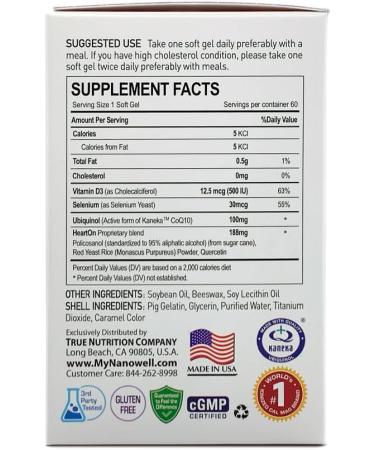 HeartOn Active CoQ10 Kaneka Ubiquinol | 120 Softgels Heart Health Supplement | 4-Month Supply - Buy Online on GoSupps.com