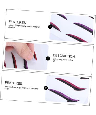 TOVINANNA 36 Pairs Glitter Eyeliner Cosmetic Woman Line Stickers - Buy Online on GoSupps.com