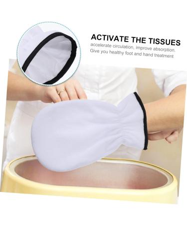 PartyKindom Couvre-mains et Pieds en Cire de Paraffine 12x9 Pouces Chauffant et Lavable Favorisant Hydratation et Nutriments Usage Spa Domicile Blanc - Buy Online on GoSupps.com